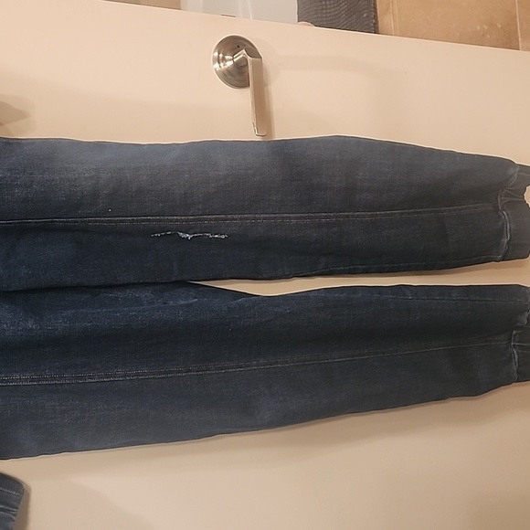 NWT Steve Madden "Nissa" Distressed Denim Smock-Waist Jumpsuit Size Small - Picture 15 of 16